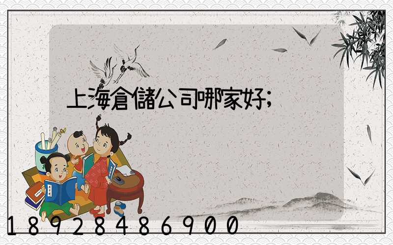 上海倉儲公司哪家好