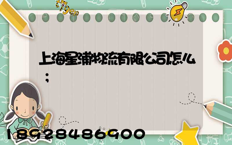 上海星浦物流有限公司怎么樣