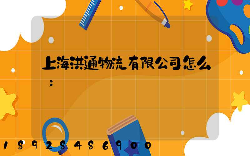 上海洪通物流有限公司怎么樣