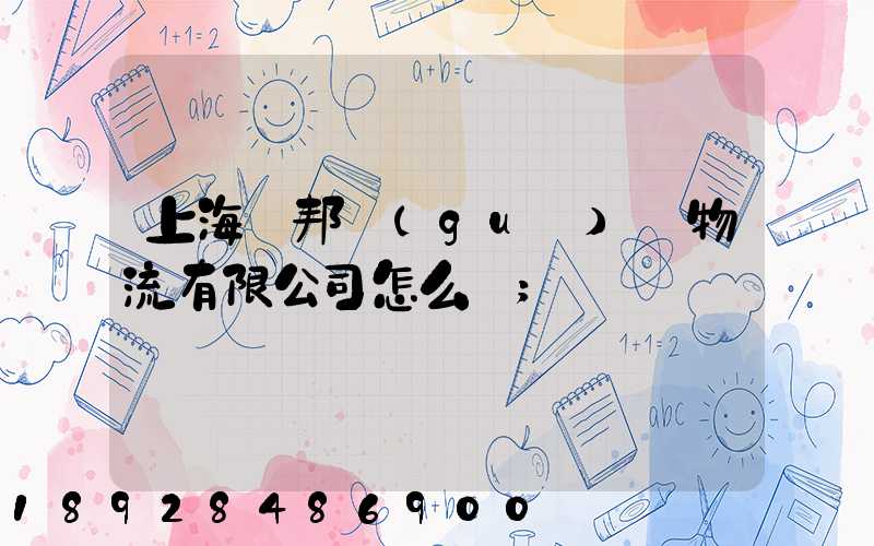 上海鴻邦國(guó)際物流有限公司怎么樣