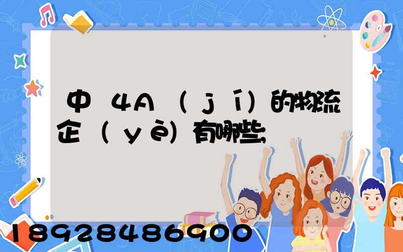 中國4A級(jí)的物流企業(yè)有哪些