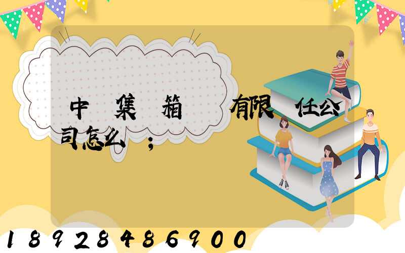 中鐵集裝箱運輸有限責任公司怎么樣