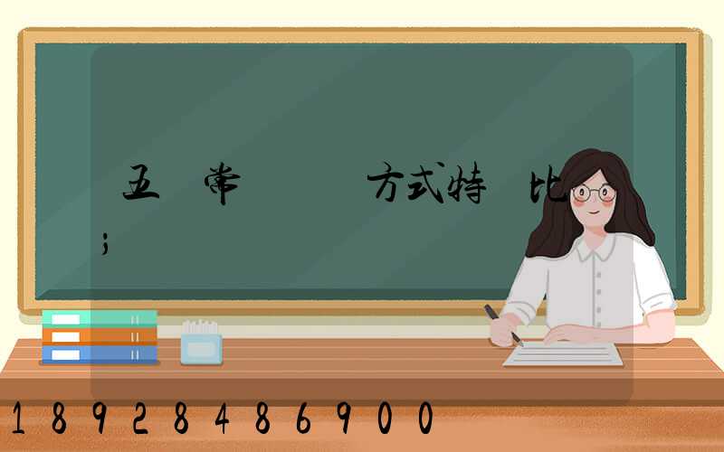 五種常見運輸方式特點比較