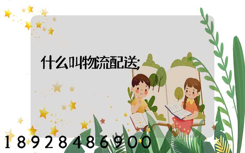 什么叫物流配送