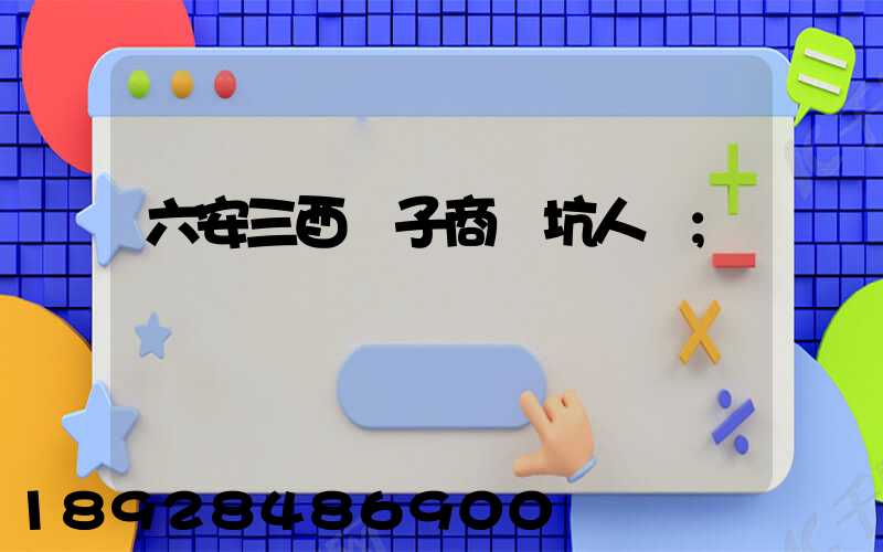 六安三酉電子商務坑人嗎