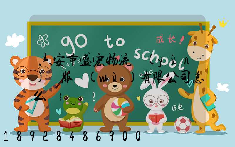 六安市盛宏物流運(yùn)輸服務(wù)有限公司怎么樣