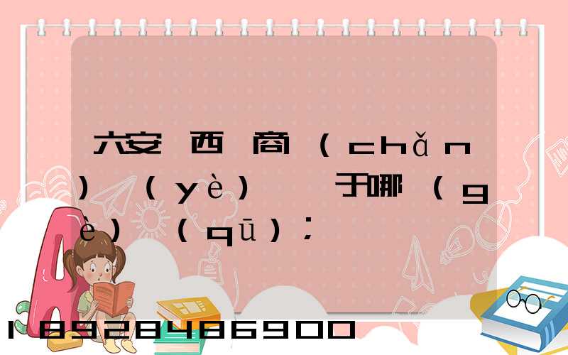 六安皖西電商產(chǎn)業(yè)園屬于哪個(gè)區(qū)