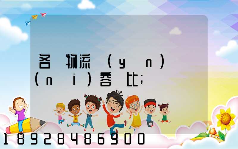 各種物流運(yùn)輸內(nèi)容對比