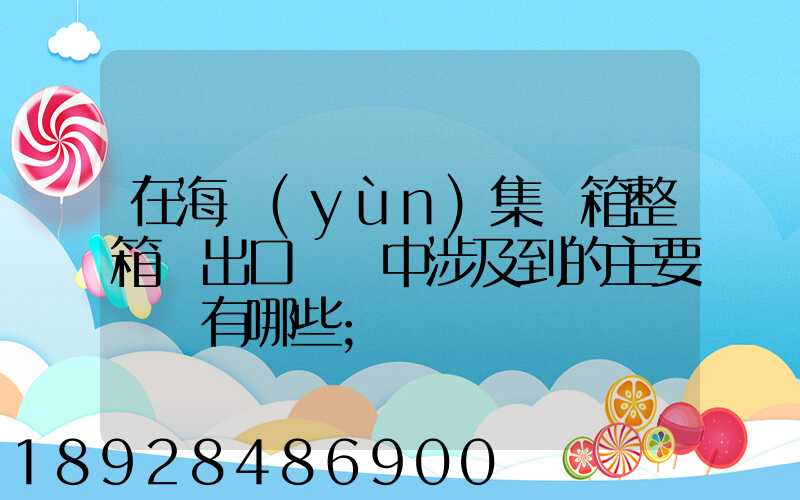 在海運(yùn)集裝箱整箱貨出口訂艙中涉及到的主要單證有哪些