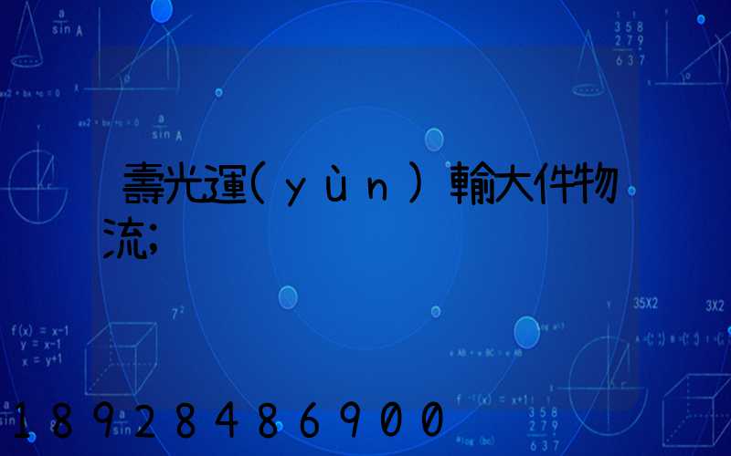 壽光運(yùn)輸大件物流