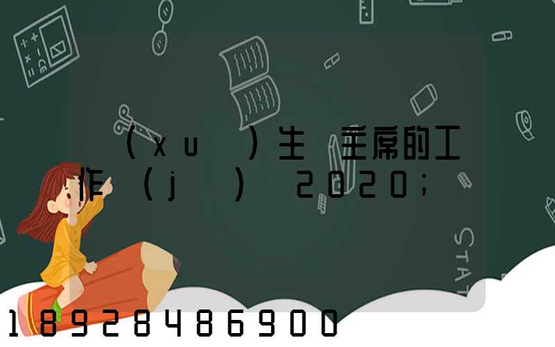 學(xué)生會主席的工作計(jì)劃2020