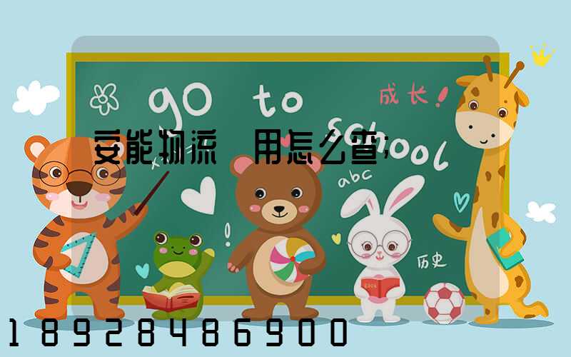 安能物流費用怎么查