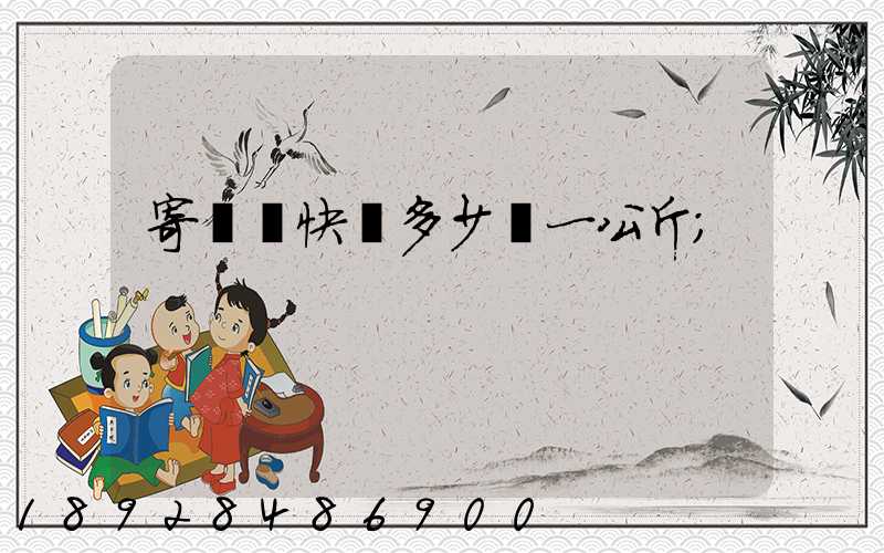 寄國際快遞多少錢一公斤