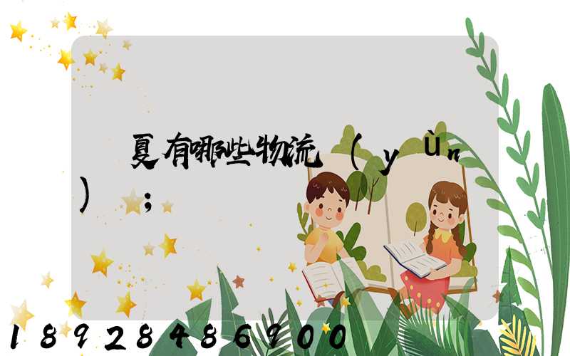 寧夏有哪些物流運(yùn)輸