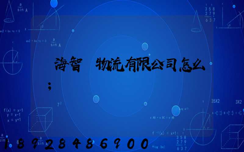 寧海智偉物流有限公司怎么樣