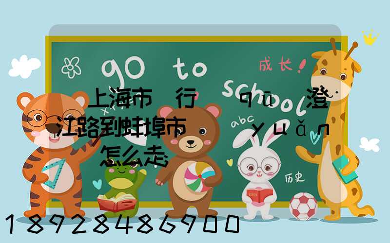 從上海市閔行區(qū)澄江路到蚌埠市懷遠(yuǎn)縣怎么走