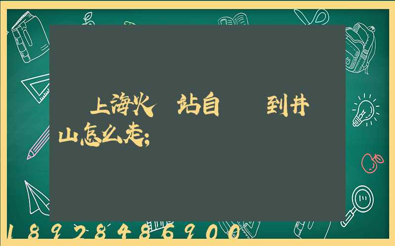 從上?；疖囌咀择{車到井岡山怎么走