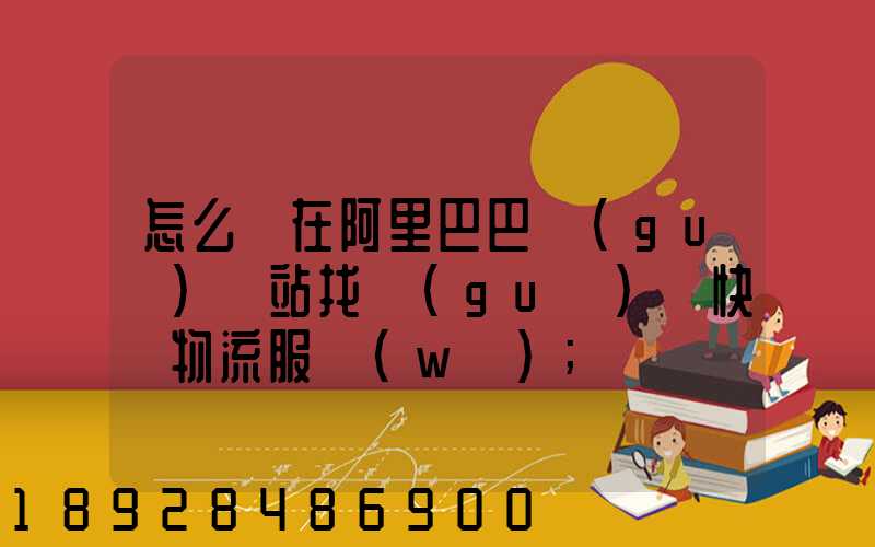 怎么樣在阿里巴巴國(guó)際站找國(guó)際快遞物流服務(wù)
