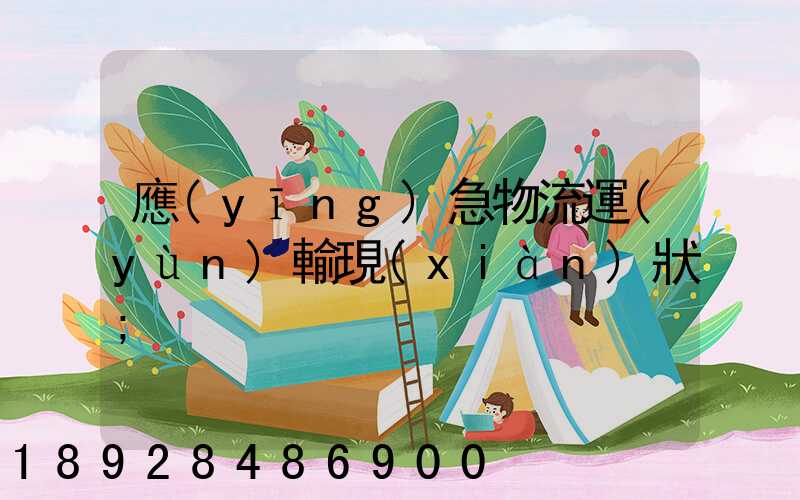 應(yīng)急物流運(yùn)輸現(xiàn)狀