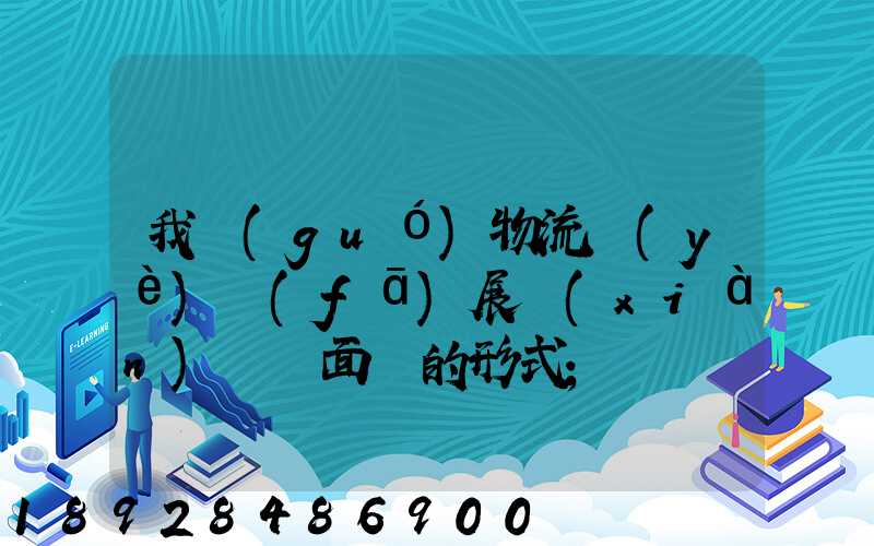 我國(guó)物流業(yè)發(fā)展現(xiàn)狀與面臨的形式