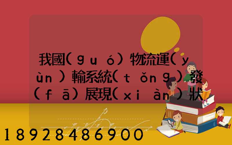 我國(guó)物流運(yùn)輸系統(tǒng)發(fā)展現(xiàn)狀和趨勢(shì)