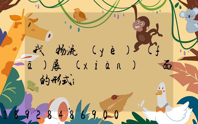 我國物流業(yè)發(fā)展現(xiàn)狀與面臨的形式