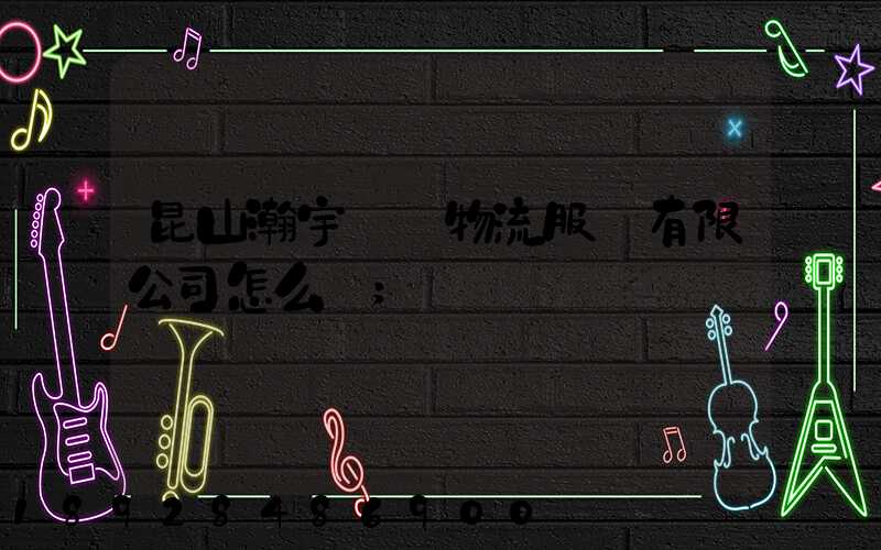 昆山瀚宇國際物流服務有限公司怎么樣