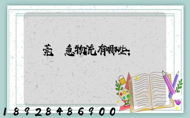 東莞應急物流有哪些