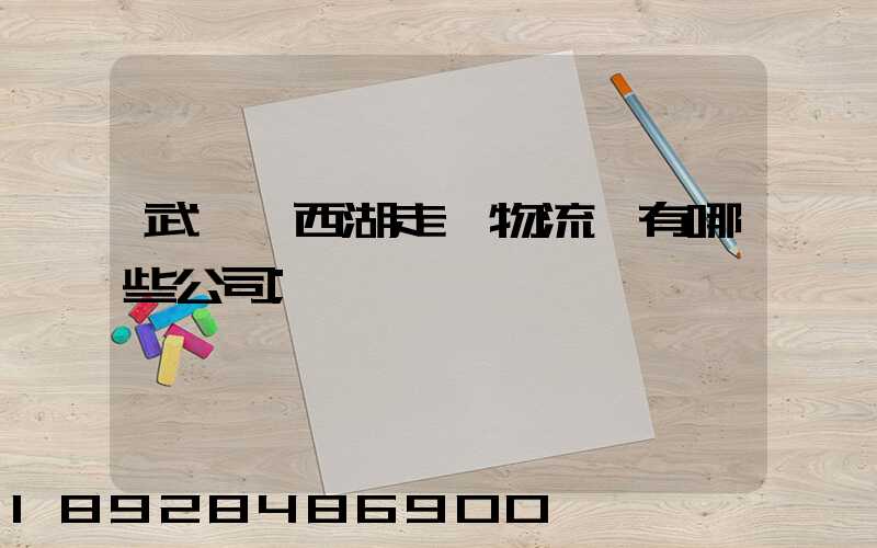 武漢東西湖走馬物流園有哪些公司