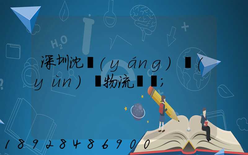 深圳沈陽(yáng)運(yùn)輸物流專線