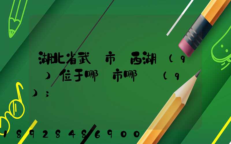 湖北省武漢市東西湖區(qū)位于哪個市哪個區(qū)