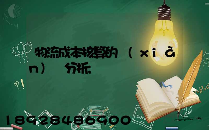 物流成本核算的現(xiàn)狀分析