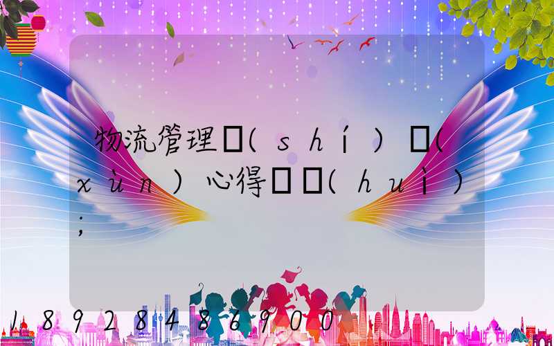 物流管理實(shí)訓(xùn)心得體會(huì)