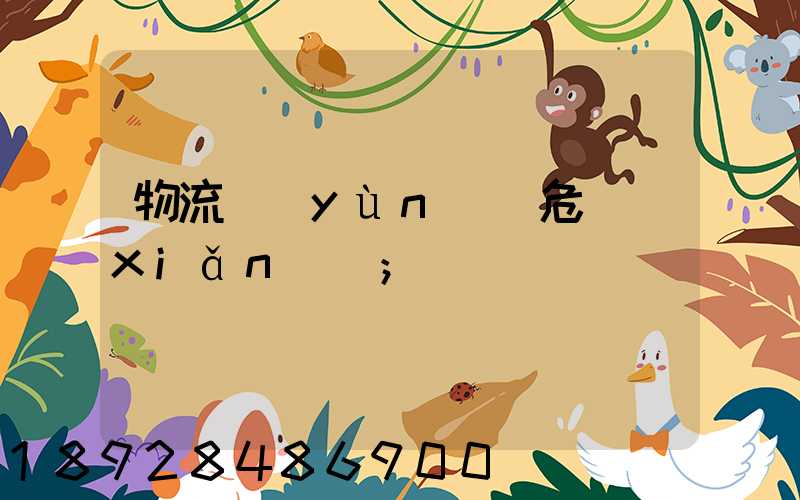 物流運(yùn)輸危險(xiǎn)鏈