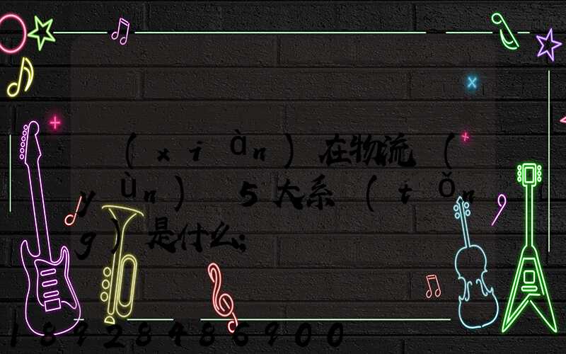現(xiàn)在物流運(yùn)輸5大系統(tǒng)是什么