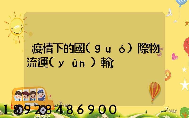 疫情下的國(guó)際物流運(yùn)輸