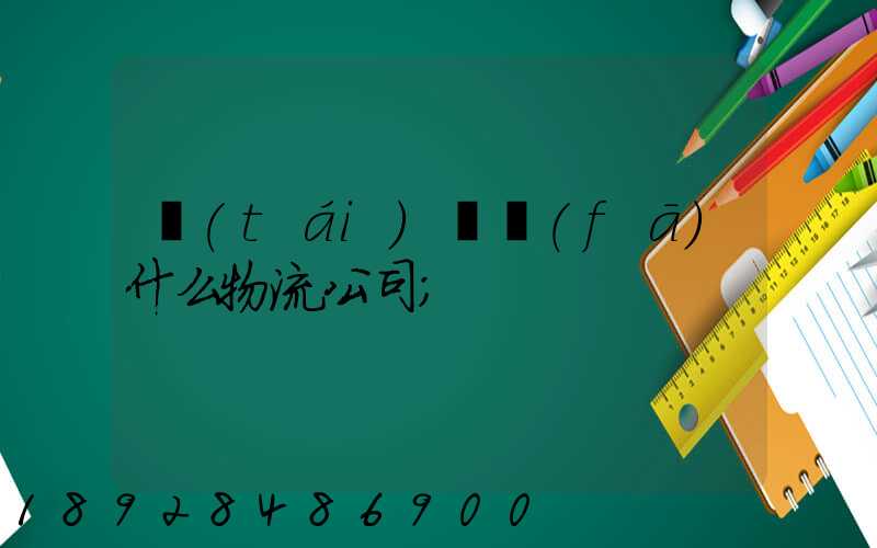 臺(tái)灣發(fā)什么物流公司