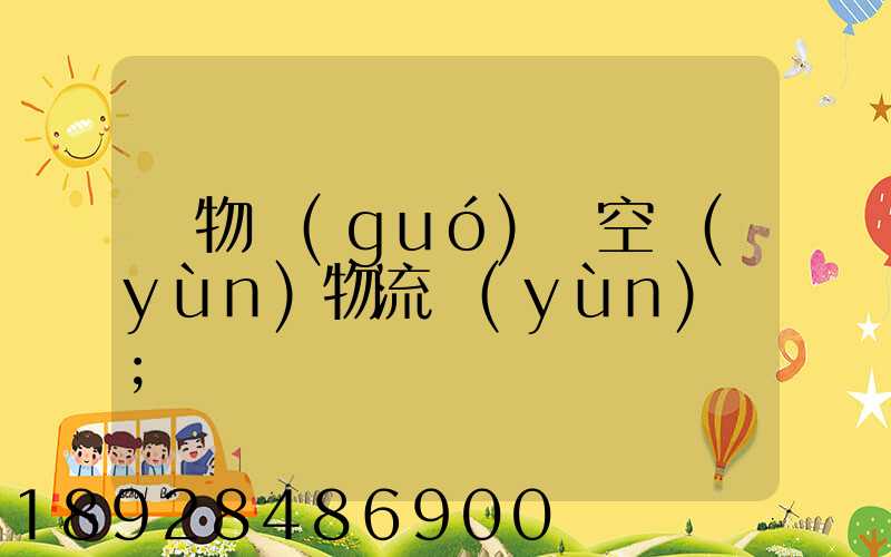 貨物國(guó)際空運(yùn)物流運(yùn)輸