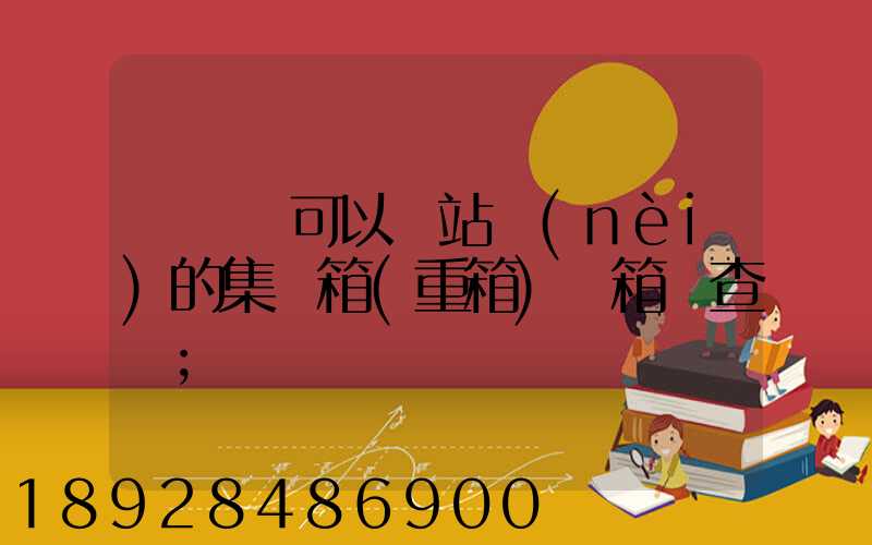貨運員可以對站內(nèi)的集裝箱(重箱)開箱檢查嗎