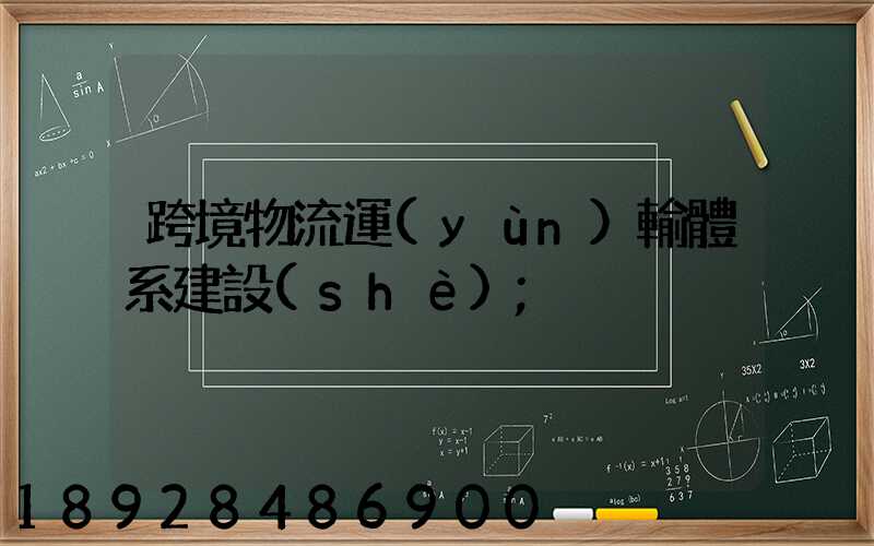 跨境物流運(yùn)輸體系建設(shè)