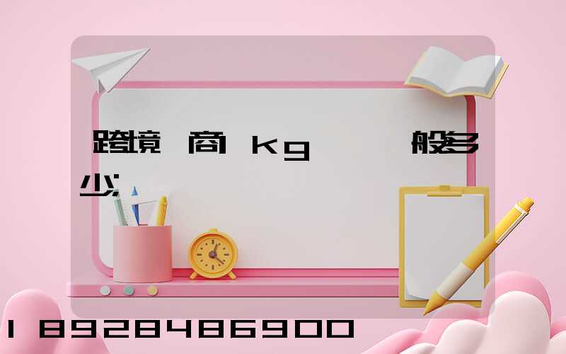 跨境電商1kg運費一般多少