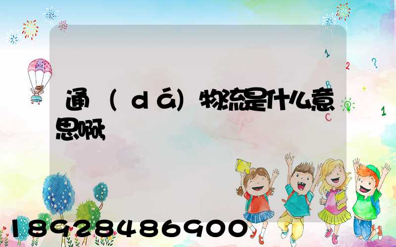 通達(dá)物流是什么意思啊