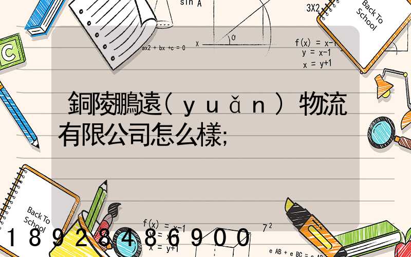 銅陵鵬遠(yuǎn)物流有限公司怎么樣