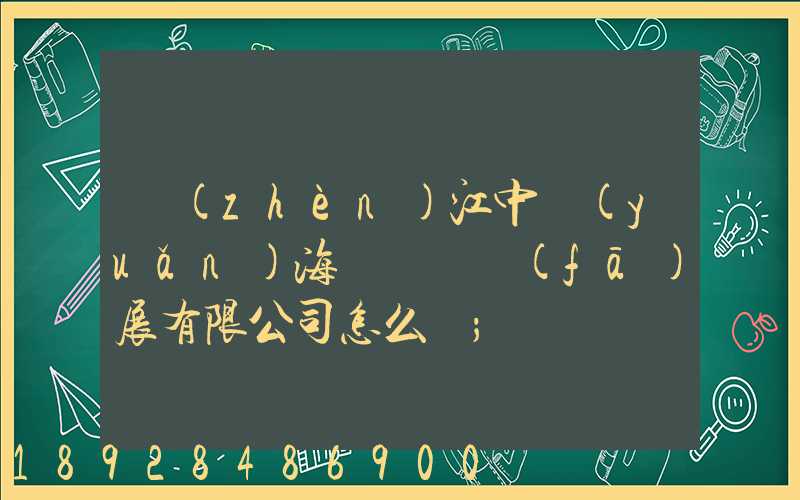 鎮(zhèn)江中遠(yuǎn)海運倉儲發(fā)展有限公司怎么樣