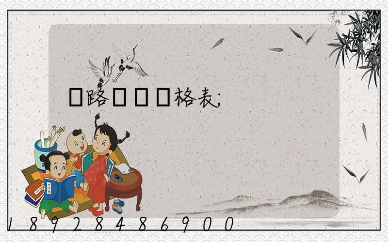 鐵路貨運價格表