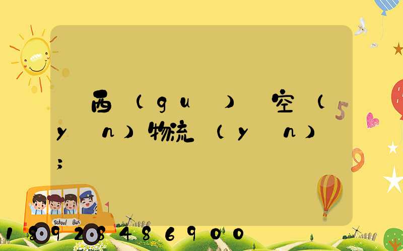 陜西國(guó)際空運(yùn)物流運(yùn)輸